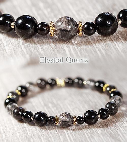 ☆別格高級品！開運来福宝珠⑥！超希少！エレスチャルクォーツ　水晶　ブレス ☆これぞエレスチャル！☆透明感あり☆最強パワー☆水晶の最終