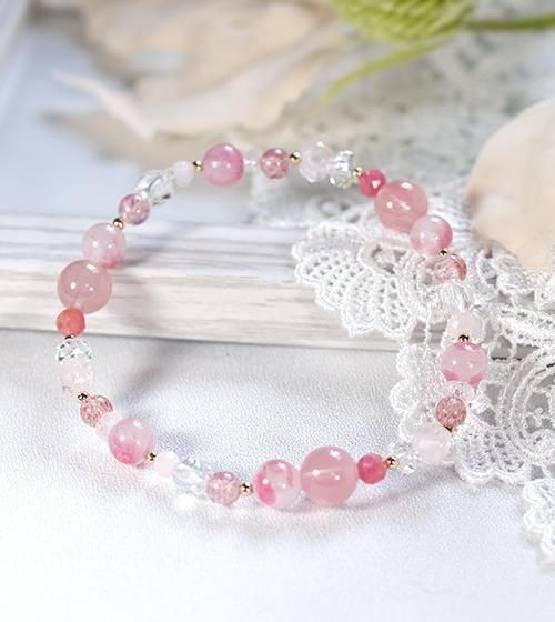 ディープローズクォーツ＆ロードナイトシリカ【愛に満ちた優しさを