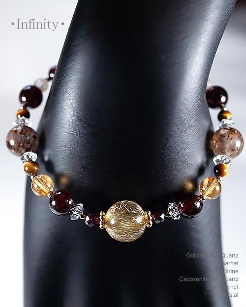 高級ゴールドルチル×カコクセナイトインクォーツ】現実力と金運・霊性