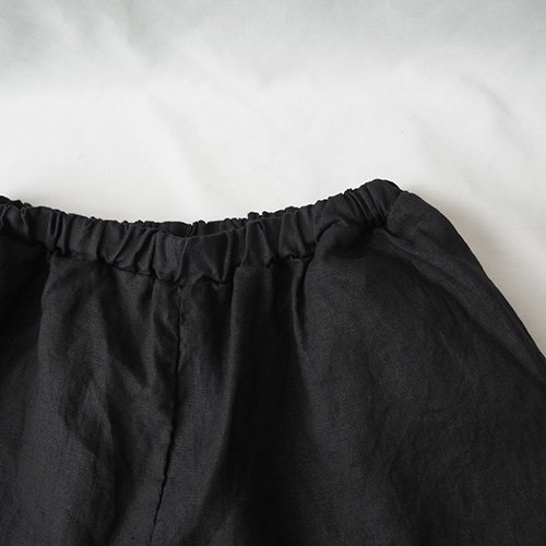 linen frill long pants black M(150-160) UNIONINI ユニオニー二