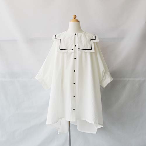 <img class='new_mark_img1' src='https://img.shop-pro.jp/img/new/icons20.gif' style='border:none;display:inline;margin:0px;padding:0px;width:auto;' />sailor collar shirts  white   S-L(90-140)folk made եᥤ