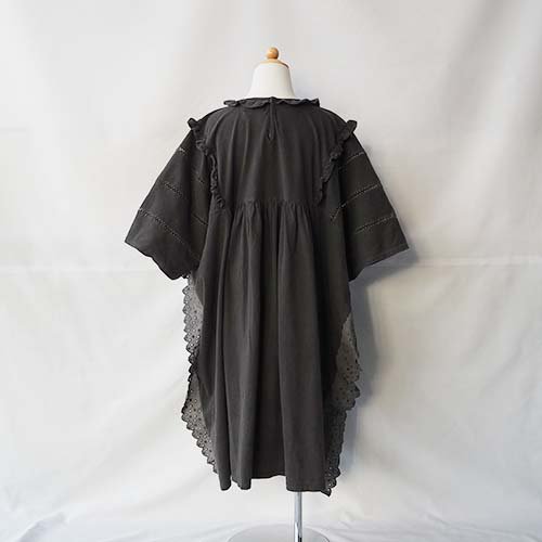 fairy lace dress black S-L(90-140) folk made フォークメイド