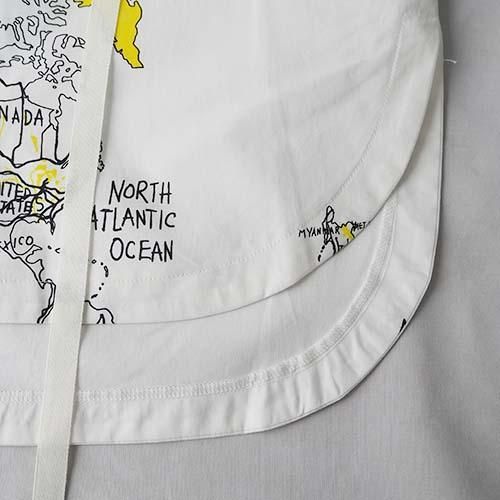 map pattern tunic shirt white map print LL(145-155) folk made