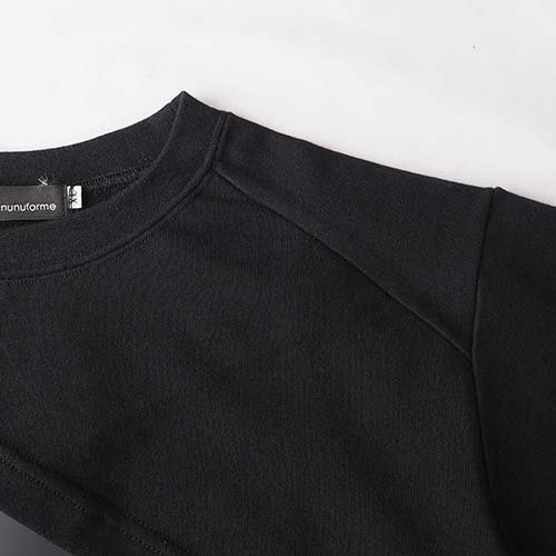 ショートスウェット Black M-XL(105-145) nunuforme ヌヌフォルム