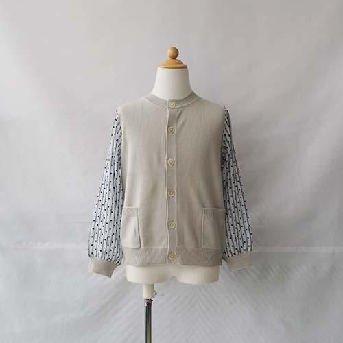 シフォン袖カーディガン グレー 80-135 ami amie アミアミ