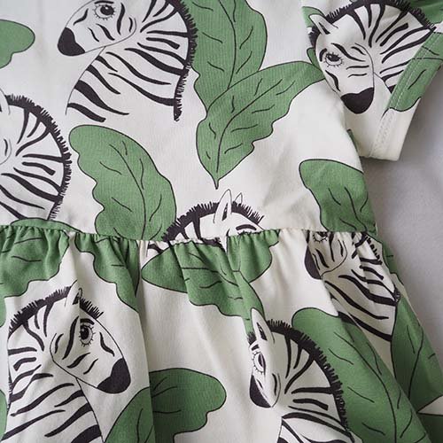 Zebras ss long dress Green 　80-134 mini rodini ミニロディーニ -  人気ブランドの子供服通販「ことり」katvigBleu Horizon等の人気ブランドを取り扱い