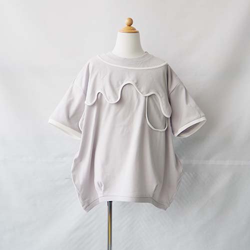 Melt layered Tee Grape XS-M（95-135） GRIS グリ - こどもふくと雑貨