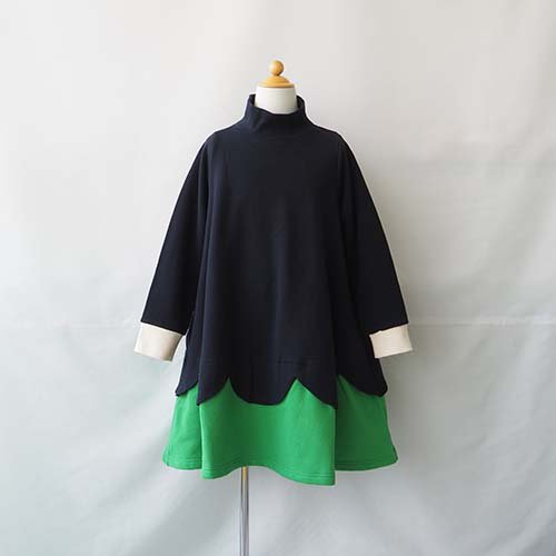 <img class='new_mark_img1' src='https://img.shop-pro.jp/img/new/icons16.gif' style='border:none;display:inline;margin:0px;padding:0px;width:auto;' />Siren one-piece  navy×green   S-L( 85-130)   ZOZIO  ゾジオ