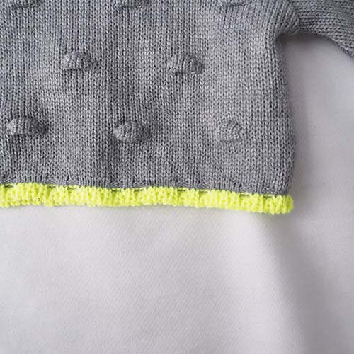 CROPPED POPCORN KNIT PULOVER GRAY M-L（3-8歳） FRANKY GROW