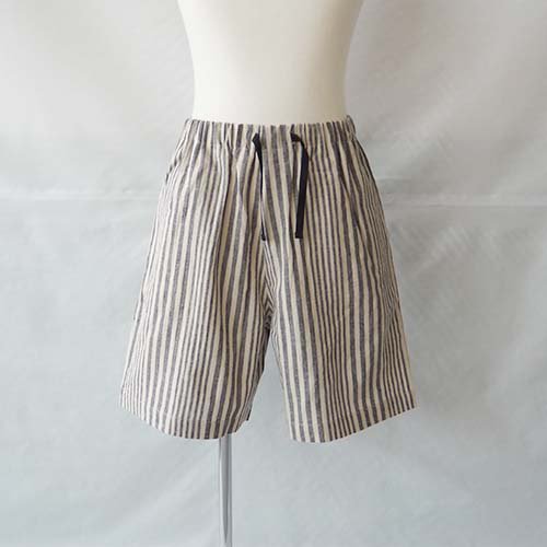 pajama stripe shorts black 120-130 eLfinFolk エルフィンフォルク