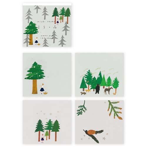 ブロックメモ 西淑 よるの森 morning TRIP grassland 表現社cozyca