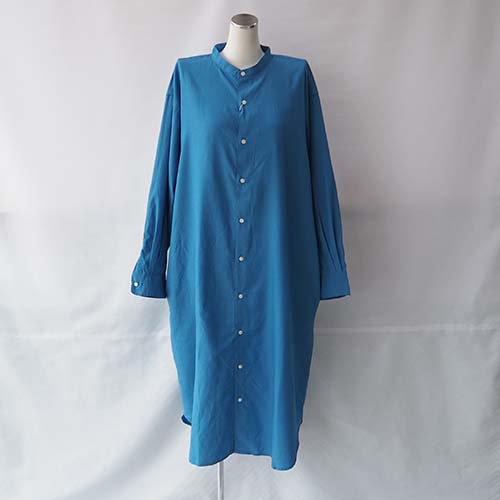 <img class='new_mark_img1' src='https://img.shop-pro.jp/img/new/icons7.gif' style='border:none;display:inline;margin:0px;padding:0px;width:auto;' />BAND COLLAR LONG SHIRTS  BLUE    2(155-165)　Arch&LINE(アーチ＆ライン）