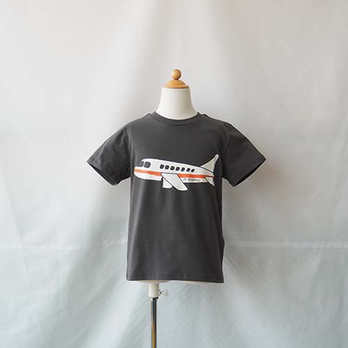 Airplane S/S TEE Grey 80-146 mini rodini ミニロディーニ - こども