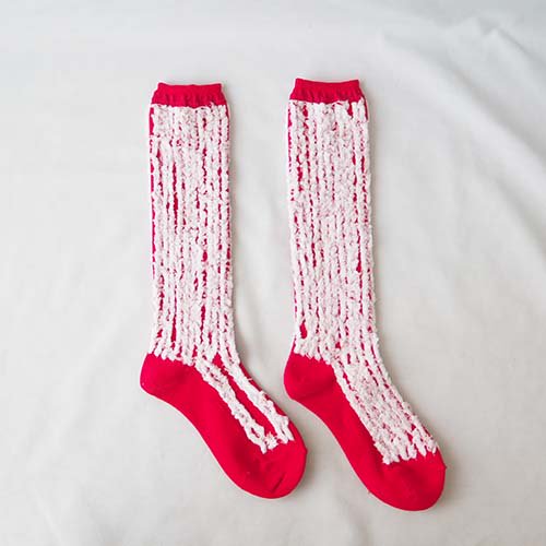 <img class='new_mark_img1' src='https://img.shop-pro.jp/img/new/icons7.gif' style='border:none;display:inline;margin:0px;padding:0px;width:auto;' />THEE-D LINE SOCKS  RED-WHITE M-L(3-8) FRANKY GROW ե󥭡