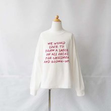 <img class='new_mark_img1' src='https://img.shop-pro.jp/img/new/icons16.gif' style='border:none;display:inline;margin:0px;padding:0px;width:auto;' />writing T-shirt  off white   S-L(90-140)folk made եᥤ