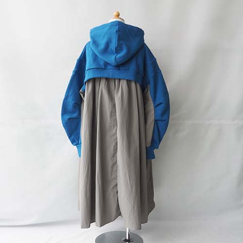 レイヤードワンピ Blue M-XL（105-145） nunuforme ヌヌフォルム