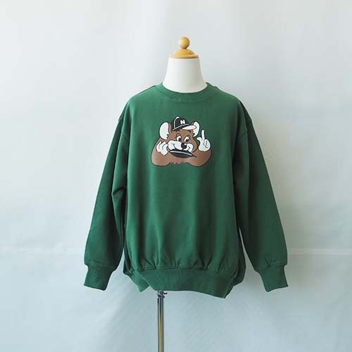 <img class='new_mark_img1' src='https://img.shop-pro.jp/img/new/icons7.gif' style='border:none;display:inline;margin:0px;padding:0px;width:auto;' />OG TERRY LOOP PO NAKKIE COTTON SOUNDS TEE　GREEN　XS-XL(85-145)　Arch&LINE(アーチ＆ライン）
