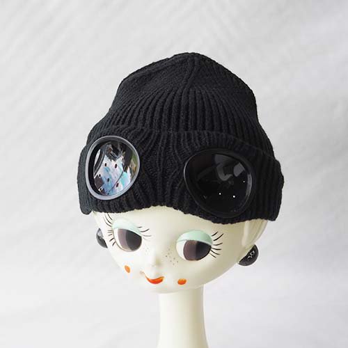 <img class='new_mark_img1' src='https://img.shop-pro.jp/img/new/icons7.gif' style='border:none;display:inline;margin:0px;padding:0px;width:auto;' />GOGGLE PARK BEANIE  black  KIDS FREE　THE PARK SHOP  ザパークショップ
