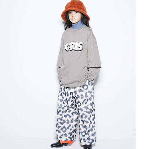 Two tuck wide pants Grayge L-XL（135-150/150-） GRIS グリ - こども