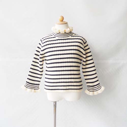 <img class='new_mark_img1' src='https://img.shop-pro.jp/img/new/icons16.gif' style='border:none;display:inline;margin:0px;padding:0px;width:auto;' />knit T9 frill  navy  1y-6y  PETITMIG　プチミグ