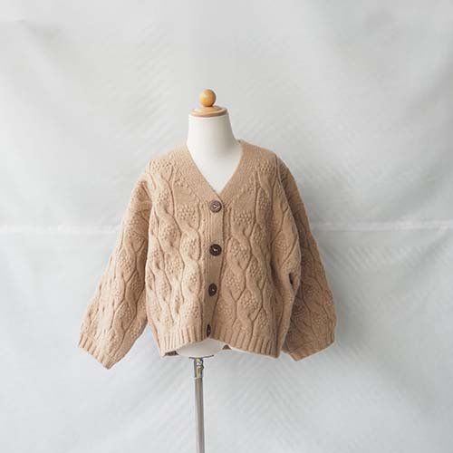 <img class='new_mark_img1' src='https://img.shop-pro.jp/img/new/icons16.gif' style='border:none;display:inline;margin:0px;padding:0px;width:auto;' />knit T11 cardigan  brown  1-3(80-130)  PETITMIG　プチミグ