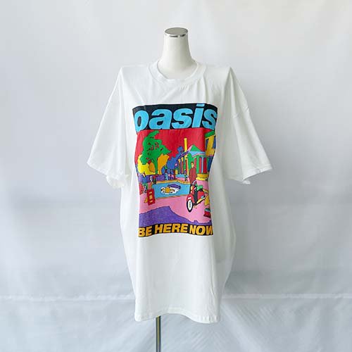 OASIS UNISEX T-SHIRT:BE HERE NOW ILLUSTRATION L/XL 