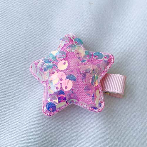 <img class='new_mark_img1' src='https://img.shop-pro.jp/img/new/icons7.gif' style='border:none;display:inline;margin:0px;padding:0px;width:auto;' />SEQUIN STAR  CLIP    PINK  bibmilk