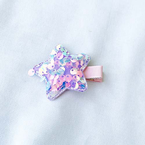 <img class='new_mark_img1' src='https://img.shop-pro.jp/img/new/icons7.gif' style='border:none;display:inline;margin:0px;padding:0px;width:auto;' />SEQUIN STAR  CLIP    PURPLE  bibmilk