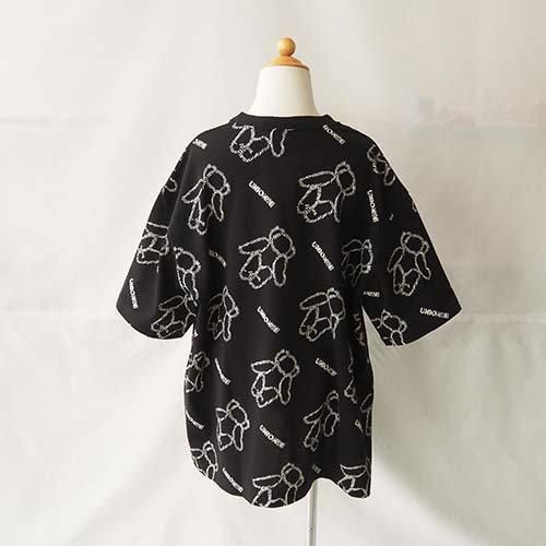 teddybear big tee black 4-10Y UNIONINI ユニオニー二 - こどもふくと雑貨のセレクトショップ「ことり・ことり雑貨」