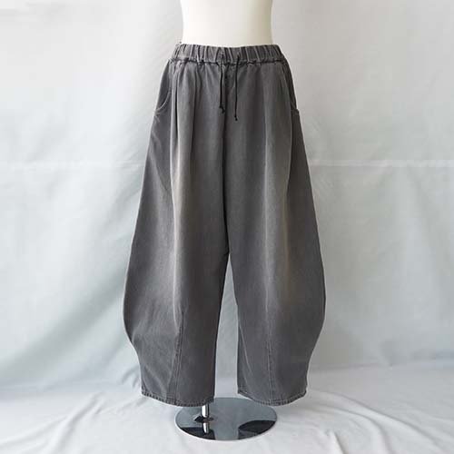 Denim Ballon Pants BLACK L-XL（135-150/150-） GRIS グリ - こども