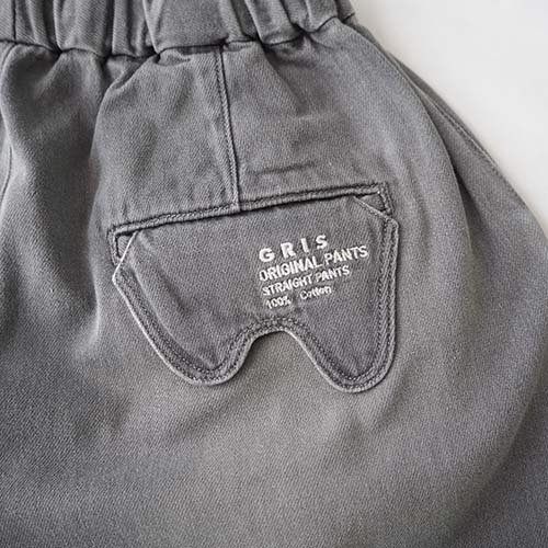 Denim Ballon Pants BLACK L-XL（135-150/150-） GRIS グリ -  こどもふくと雑貨のセレクトショップ「ことり・ことり雑貨」