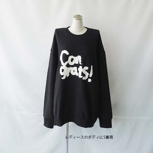 cake big sweatshirt black S(155) UNIONINI ユニオニー二 -  こどもふくと雑貨のセレクトショップ「ことり・ことり雑貨」