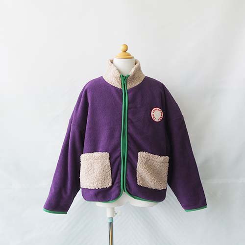 <img class='new_mark_img1' src='https://img.shop-pro.jp/img/new/icons7.gif' style='border:none;display:inline;margin:0px;padding:0px;width:auto;' />PURPLE POLAR KIDS JACKET  PURPLE  7-12Y   THE CAMPAMENTO