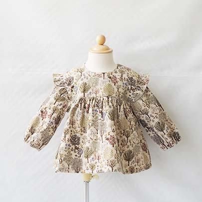 forest コーデュロイチュニック ベージュ 80 Hoppetta
