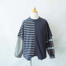 <img class='new_mark_img1' src='https://img.shop-pro.jp/img/new/icons16.gif' style='border:none;display:inline;margin:0px;padding:0px;width:auto;' />MIX UP SHIRTS  navy   95-145  THE PARK SHOP  ѡå