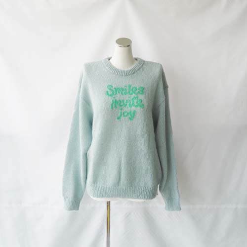 <img class='new_mark_img1' src='https://img.shop-pro.jp/img/new/icons7.gif' style='border:none;display:inline;margin:0px;padding:0px;width:auto;' />smiles pullover  saxgraygreen   Ffolk made եᥤ