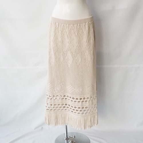 <img class='new_mark_img1' src='https://img.shop-pro.jp/img/new/icons7.gif' style='border:none;display:inline;margin:0px;padding:0px;width:auto;' />Lacework  Knit Skirt  ivory  M   eLfinFolk եե륯