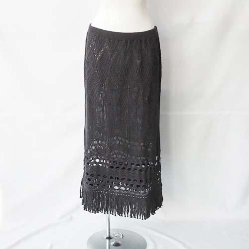 <img class='new_mark_img1' src='https://img.shop-pro.jp/img/new/icons7.gif' style='border:none;display:inline;margin:0px;padding:0px;width:auto;' />Lacework  Knit Skirt  faded black   M   eLfinFolk եե륯