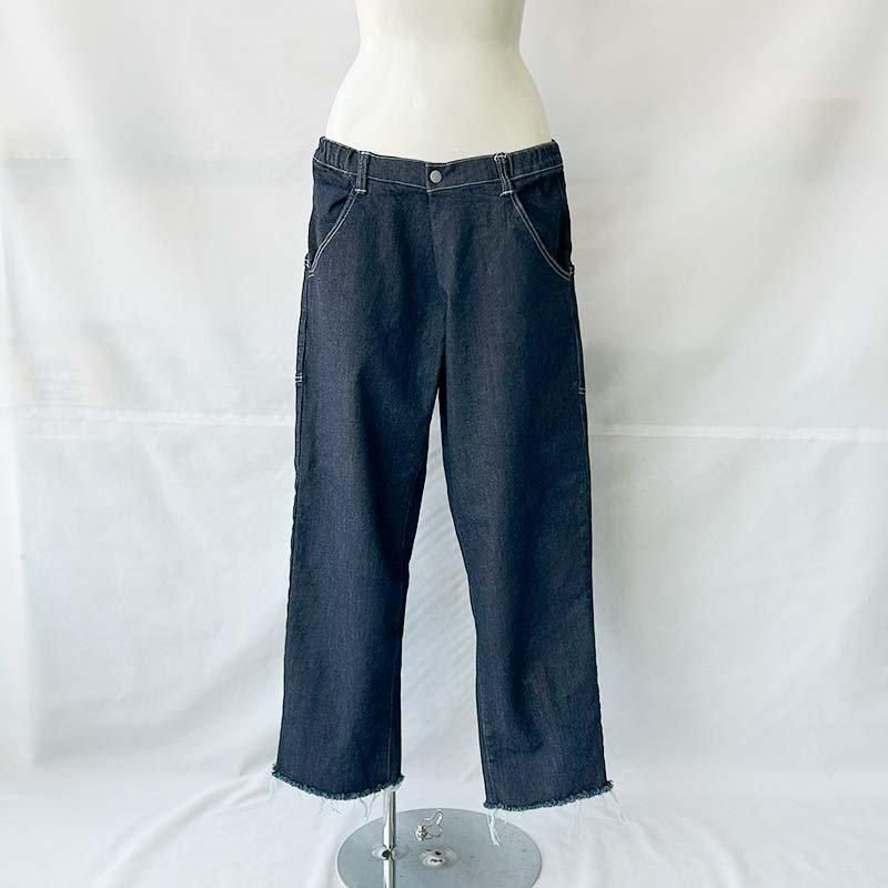 <img class='new_mark_img1' src='https://img.shop-pro.jp/img/new/icons7.gif' style='border:none;display:inline;margin:0px;padding:0px;width:auto;' />wide taperd jeans(organic cotton)  indigo 1MOUN TEN. ޥƥ