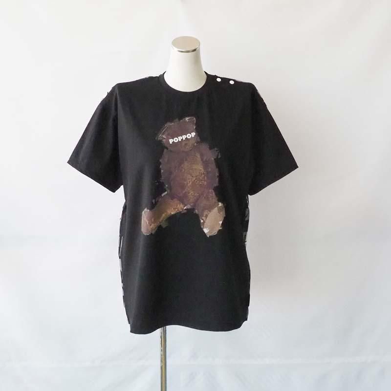 <img class='new_mark_img1' src='https://img.shop-pro.jp/img/new/icons7.gif' style='border:none;display:inline;margin:0px;padding:0px;width:auto;' />POP BEAR DOCKING   TEE     BLACK-PLAID/BLACK F1 FRANKY GROW