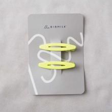 <img class='new_mark_img1' src='https://img.shop-pro.jp/img/new/icons7.gif' style='border:none;display:inline;margin:0px;padding:0px;width:auto;' />OVAL FLAME CLIPS  2PCS-NEON   YELLOW   bibmilk