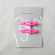 <img class='new_mark_img1' src='https://img.shop-pro.jp/img/new/icons7.gif' style='border:none;display:inline;margin:0px;padding:0px;width:auto;' />OVAL FLAME CLIPS  2PCS-NEON  LT. PINK   bibmilk