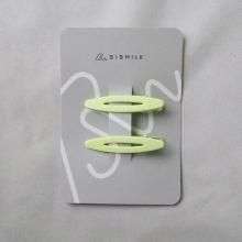 <img class='new_mark_img1' src='https://img.shop-pro.jp/img/new/icons7.gif' style='border:none;display:inline;margin:0px;padding:0px;width:auto;' />OVAL FLAME CLIPS  2PCS-NEON   LT.YELLOW   bibmilk