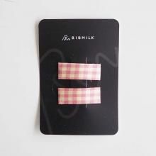 <img class='new_mark_img1' src='https://img.shop-pro.jp/img/new/icons7.gif' style='border:none;display:inline;margin:0px;padding:0px;width:auto;' />GINGHAM RECT   SLEEP PIN   2PCS  RED/YELLOW   bibmilk