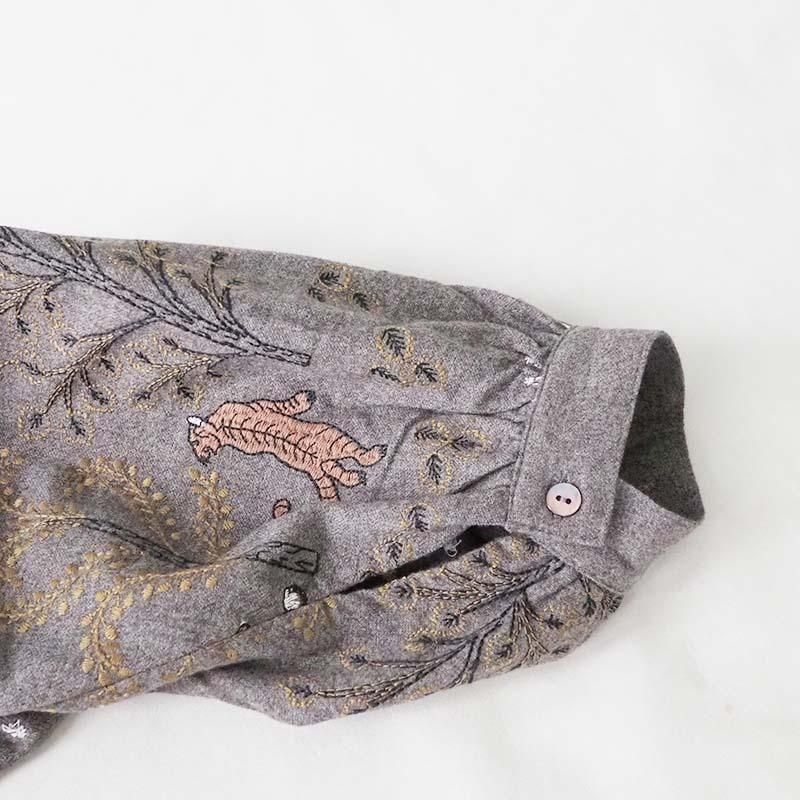 マーブルシュッド　鳥の巣　ブラウス 美品 2023SS マーブルシュッド marble SUD EMB 鳥の巣ストリング