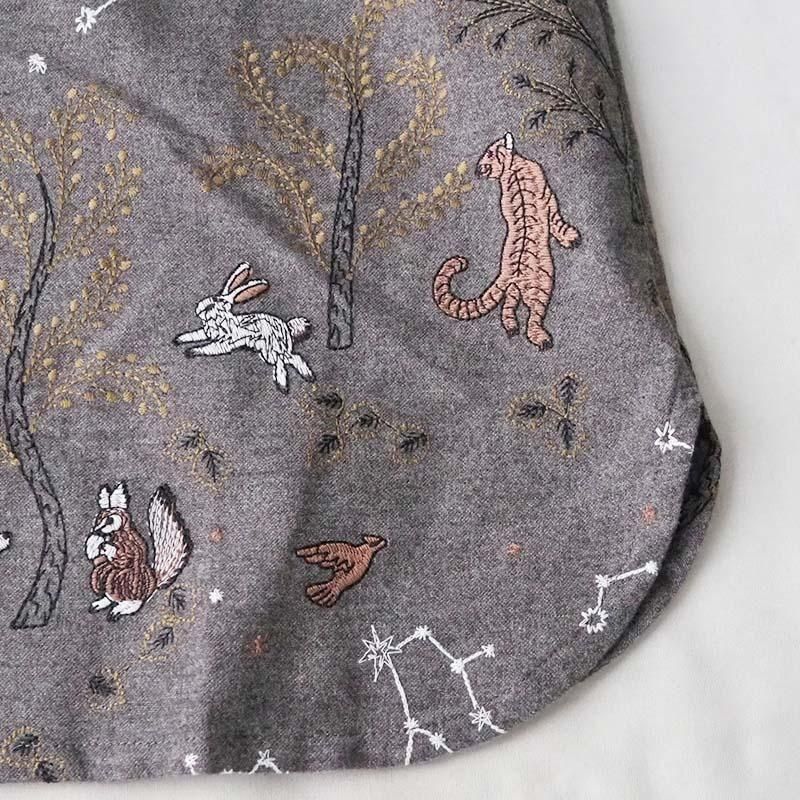 starry forest ソデシャーリングブラウス GREY marble SUDマーブル