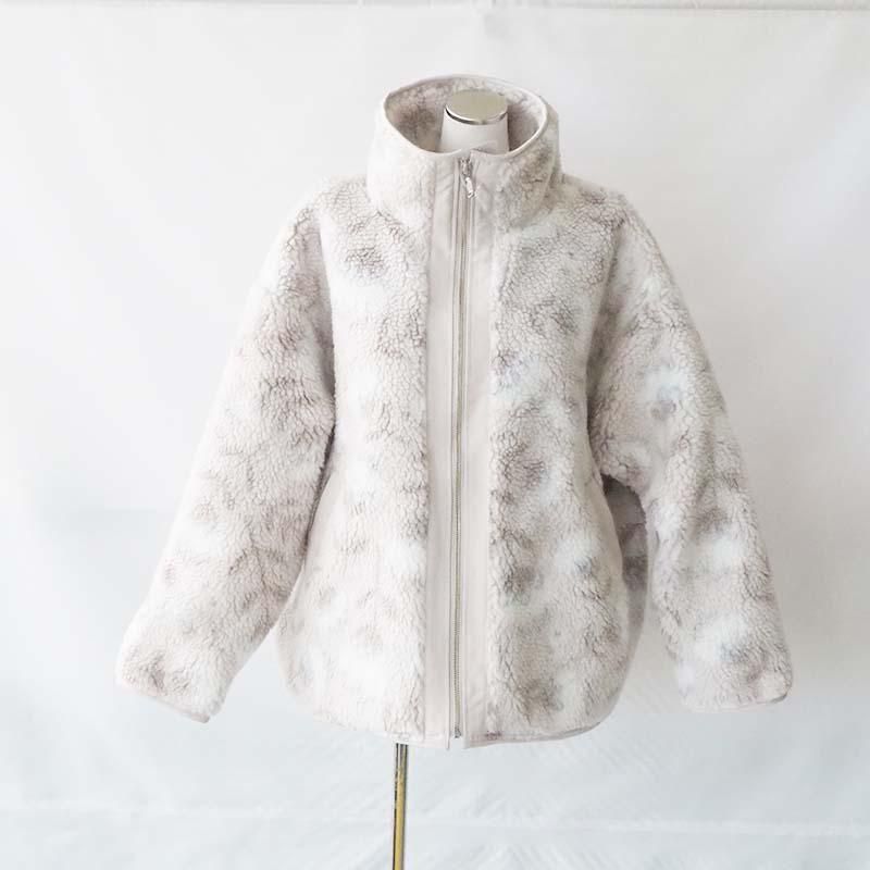 <img class='new_mark_img1' src='https://img.shop-pro.jp/img/new/icons7.gif' style='border:none;display:inline;margin:0px;padding:0px;width:auto;' />fuwa fuwa flower ジップアップブルゾン L/GRY   F  marble SUDマーブルシュッド