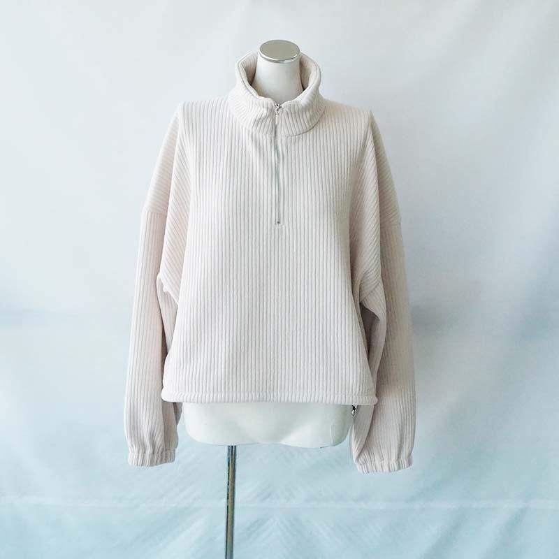 <img class='new_mark_img1' src='https://img.shop-pro.jp/img/new/icons7.gif' style='border:none;display:inline;margin:0px;padding:0px;width:auto;' />モーデュロイジップアップ TOPS  OFF WHITE    F  souple