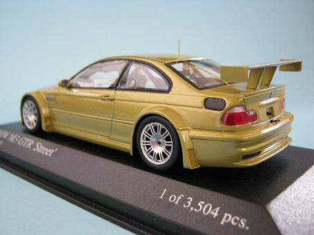 1/43 ミニチャンプス BMW M3 GTR 2001 イエロー - ミニカーショップ