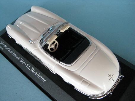 1/43 ミニチャンプス メルセデスベンツ ３００ＳＬ ロードスター １９５７ ホワイト - ミニカーショップ エボリューション